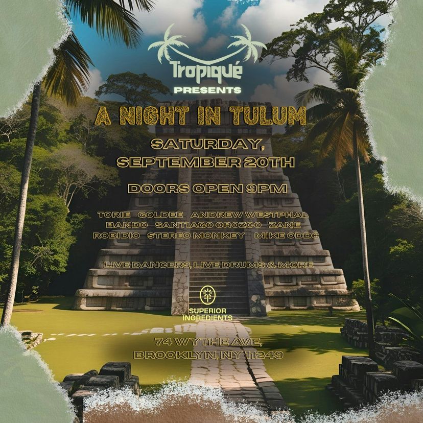 A Night in Tulum by Tropique event artwork