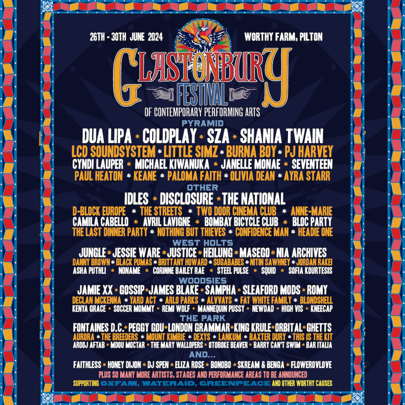 Glastonbury 2024 event artwork