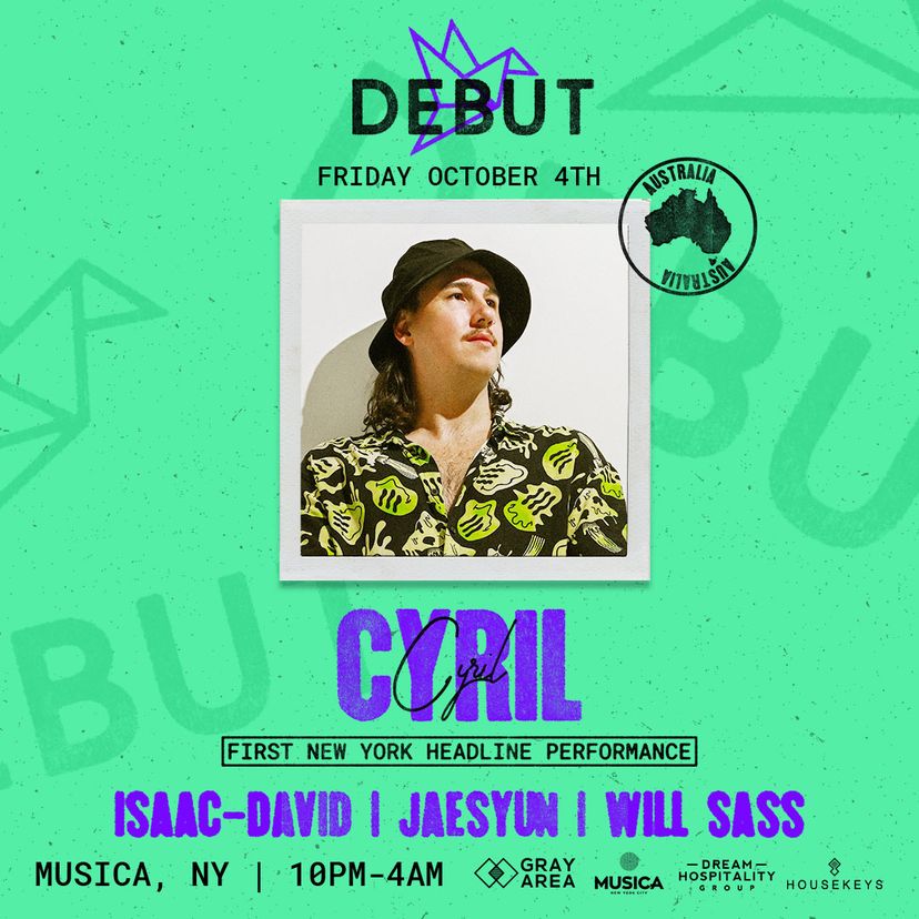Debut: CYRIL First New York Performance event artwork