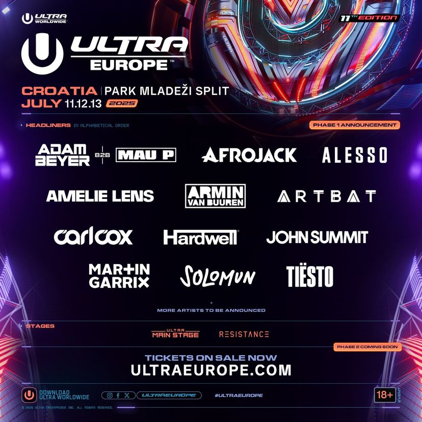 Ultra Europe 2025 event artwork