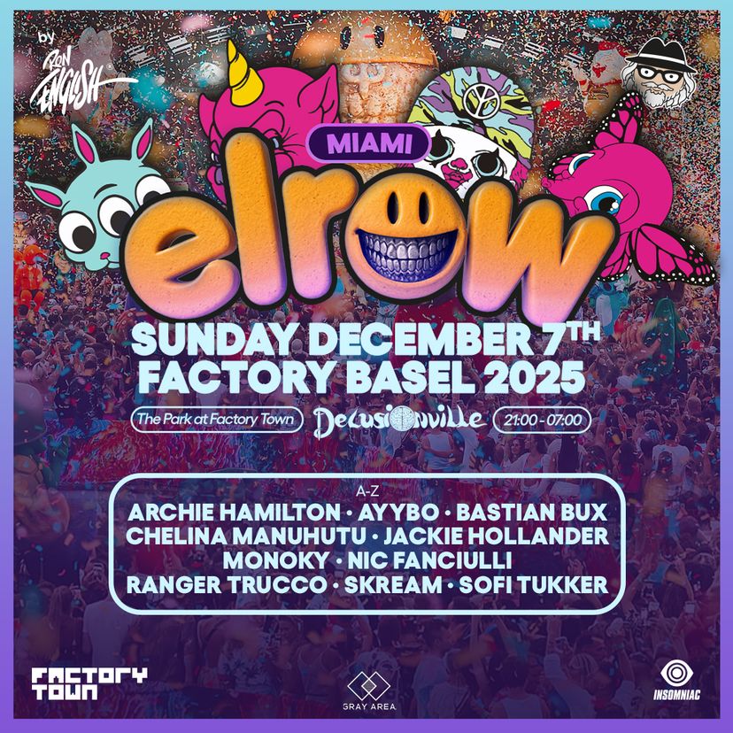 elrow Miami: Factory basel event artwork