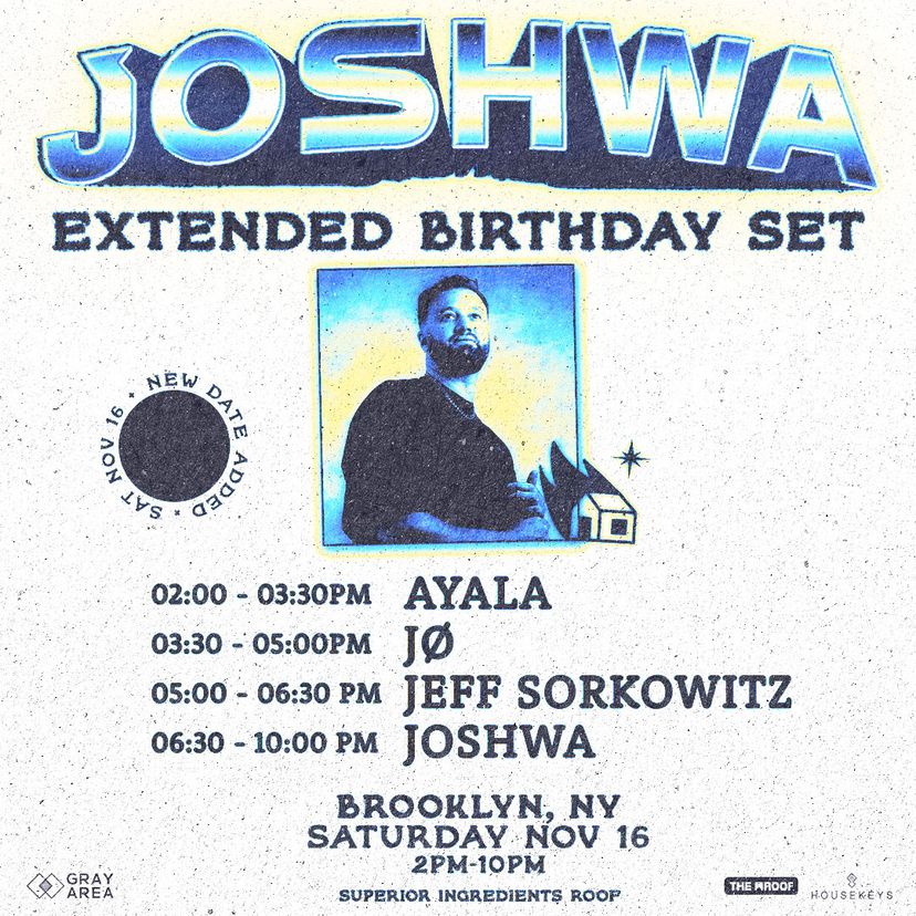 Joshwa's Extended Set + Bday Celebration event artwork