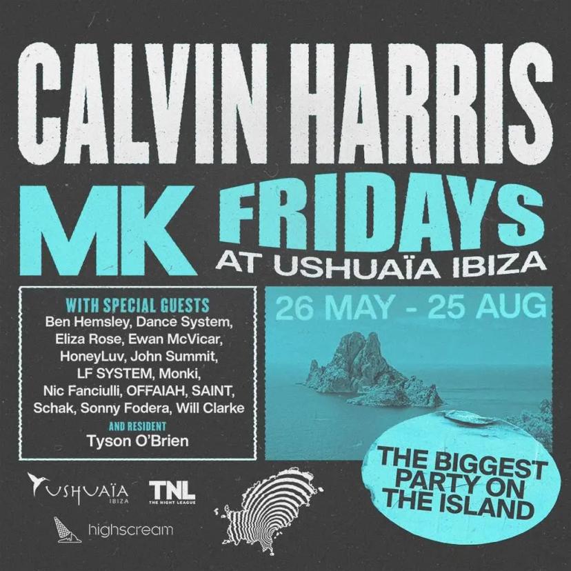 Calvin Harris Opening at Ushuaïa event artwork
