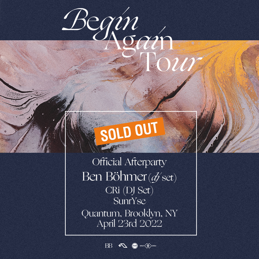 Ben Böhmer Begin Again Tour Official Afterparty event artwork