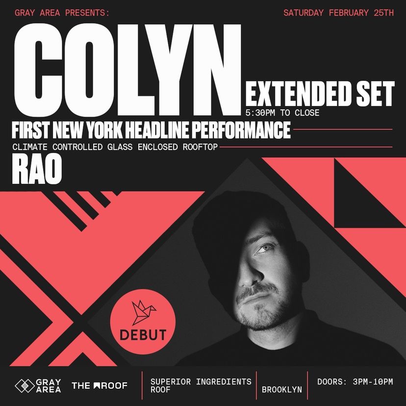 Debut: Colyn First New York Headline Performance event artwork