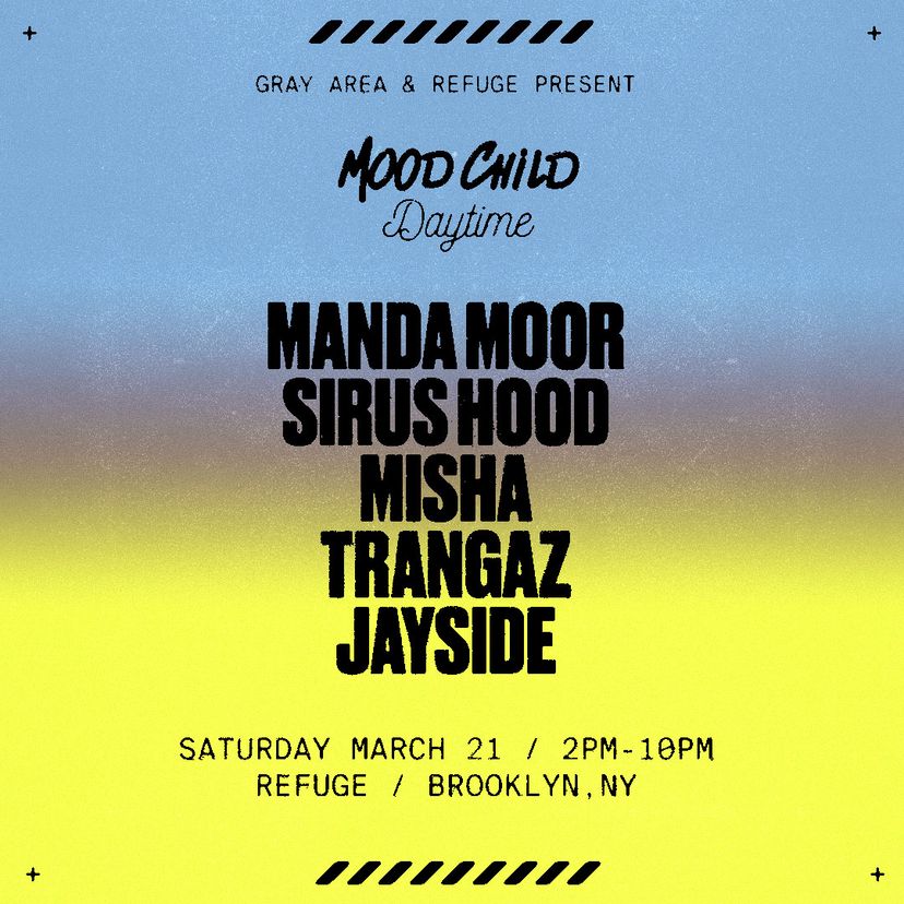 Mood Child Daytime Party: Manda Moor & Sirus Hood event artwork