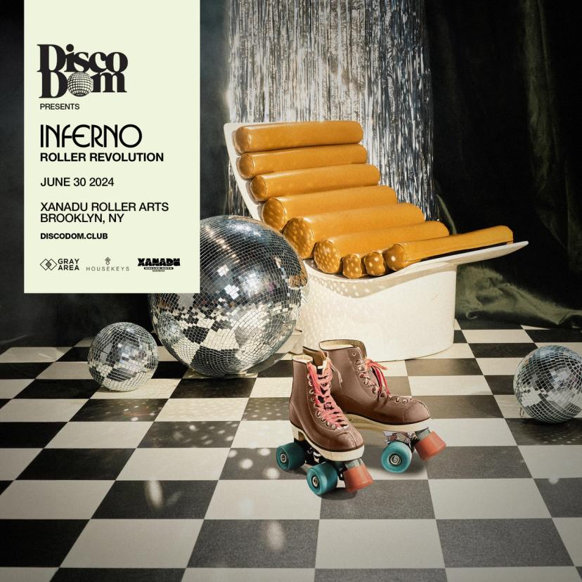 Disco Dom presents INFERNO Roller Revolution event artwork