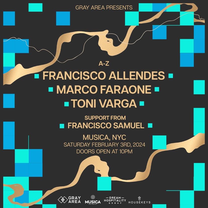 Marco Faraone, Francisco Allendes, Toni Varga & Guest event artwork