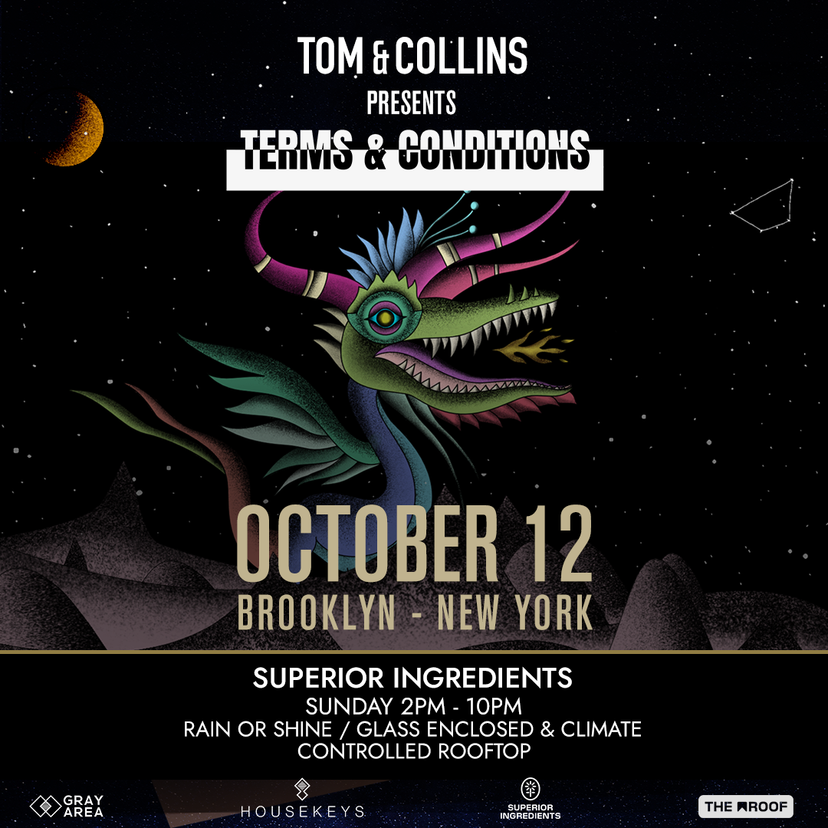 Tom & Collins Presents Terms and Conditions event artwork
