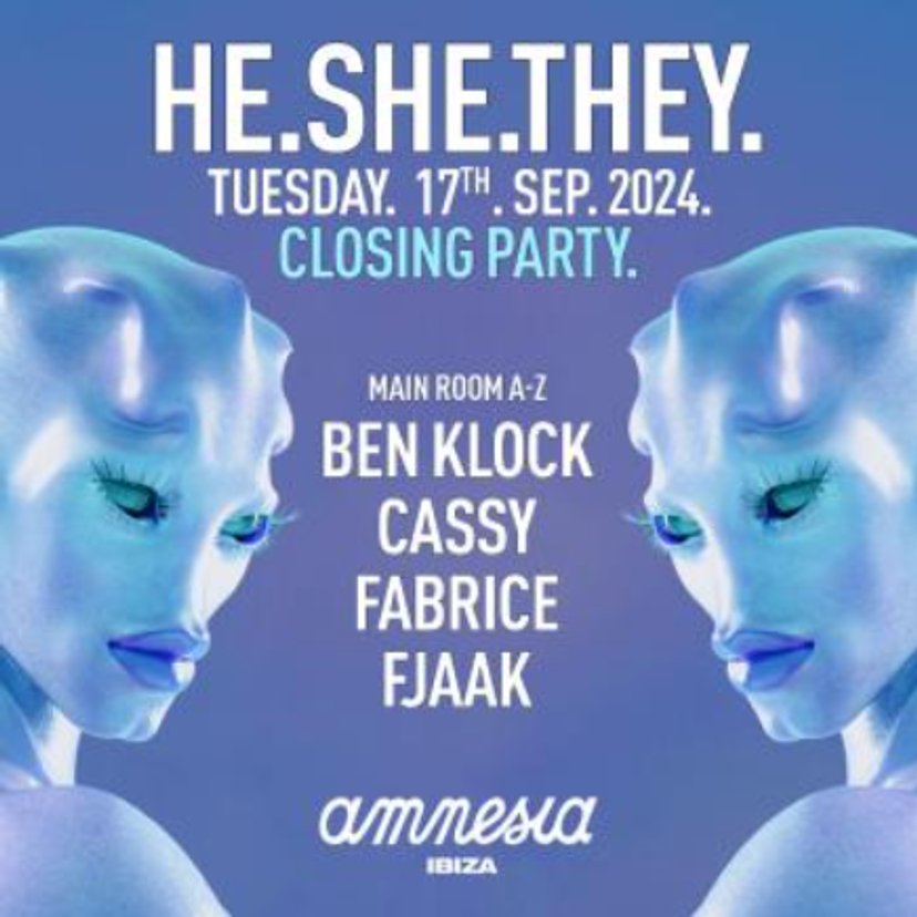 HE. SHE. THEY Closing Party event artwork