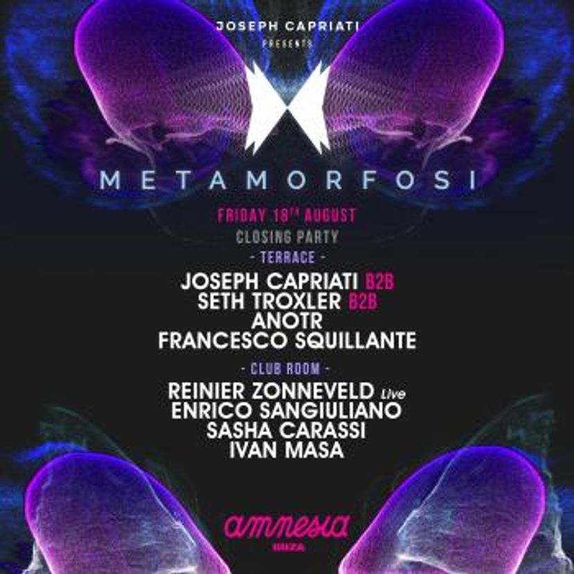 Joseph Capriati presents Metamorfosi Closing Party event artwork