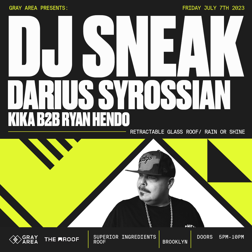 DJ Sneak Open Air with Darius Syrossian event artwork