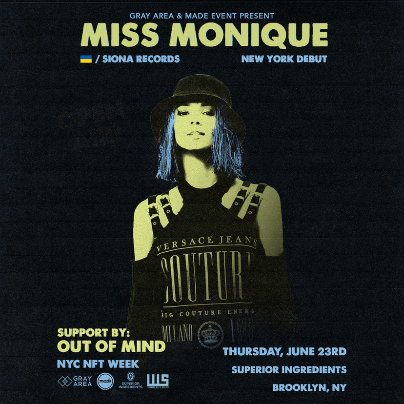 Debut: Miss Monique First New York Performance event artwork