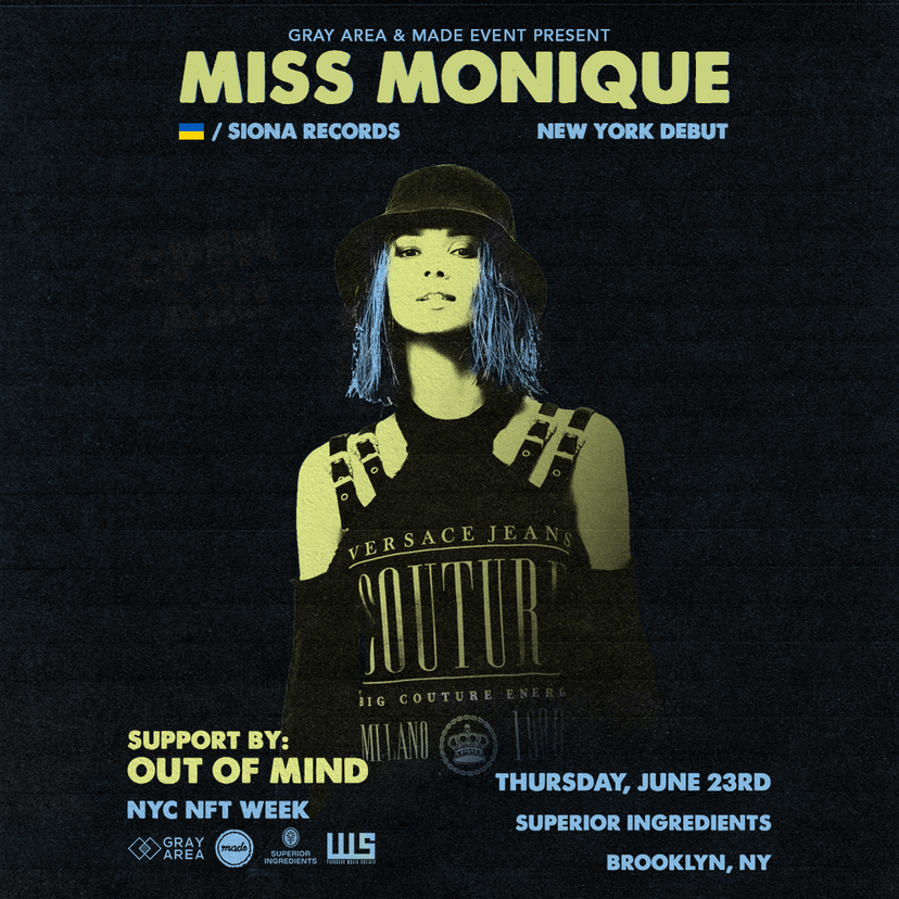 Miss Monique event artwork