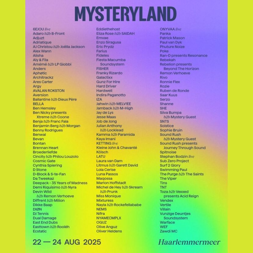 Mysteryland 2025 event artwork