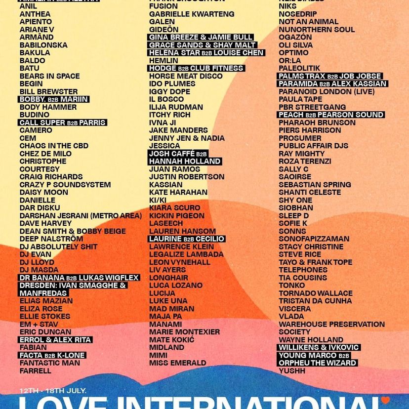 Love International Festival 2023 event artwork