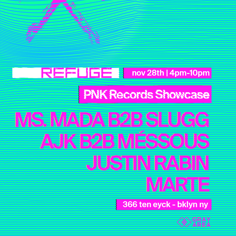 PNK Records Showcase with Ms. Mada b2b Slugg event artwork