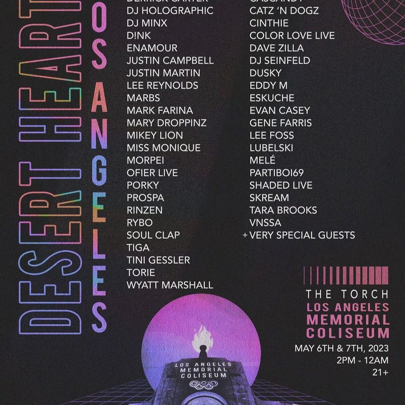 Desert Hearts Festival 2023 event artwork
