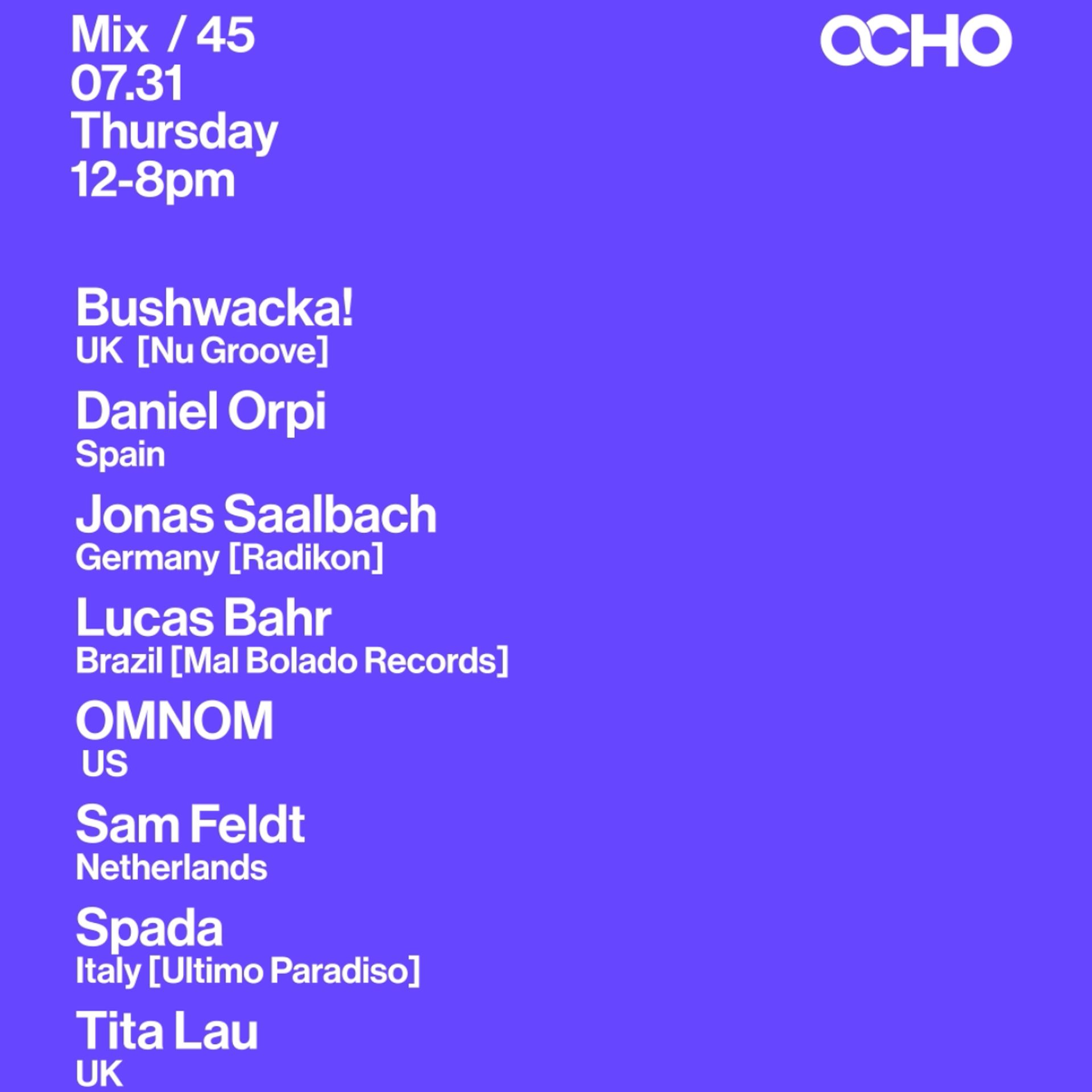 OCHO Episode #45 event artwork