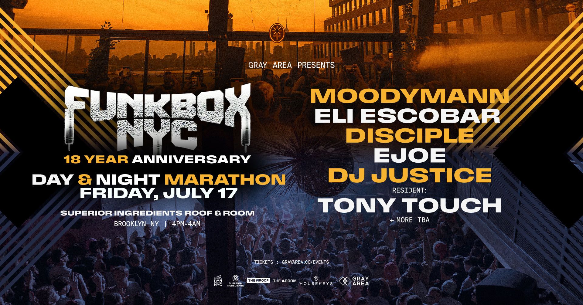 FUNKBOX NYC 18-Year Anniversary | Gray Area