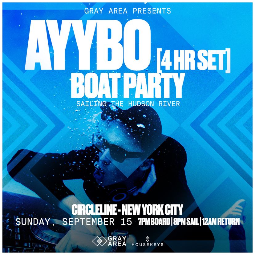 AYYBO w. Miss Pips Boat Party on The Hudson event artwork