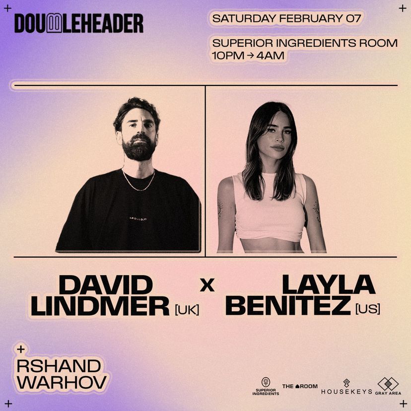 DOUBLEHEADER: David Lindmer & Layla Benitez event artwork