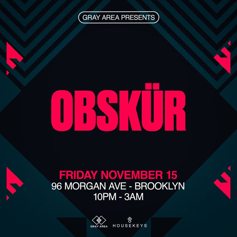 Obskür w/ Miss Pips, and Cormac Beeler event artwork