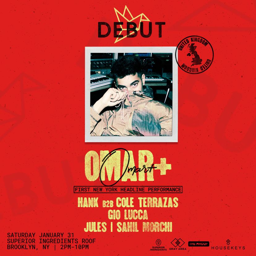 Debut: Omar+ New York Debut event artwork