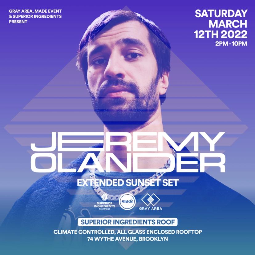 Jeremy Olander (Extended Sunset Set) event artwork