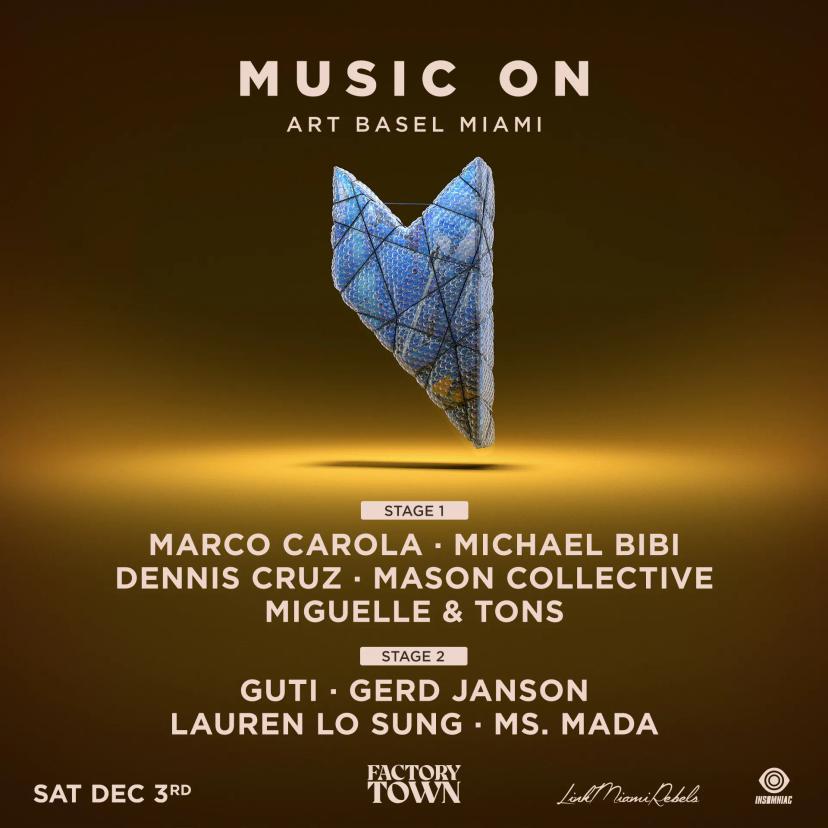Music On - Miami Basel event artwork