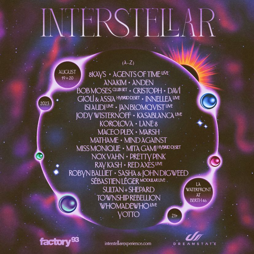 Interstellar - Factory93 x Dreamstate 2023 event artwork