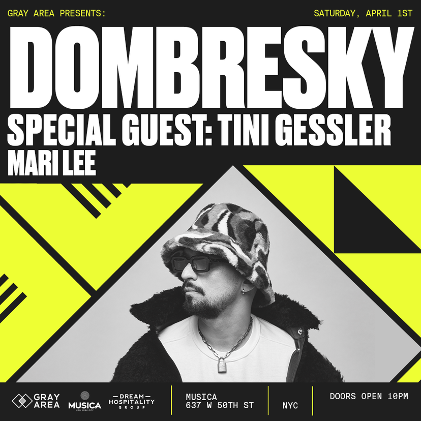 Dombresky with Tini Gessler event artwork