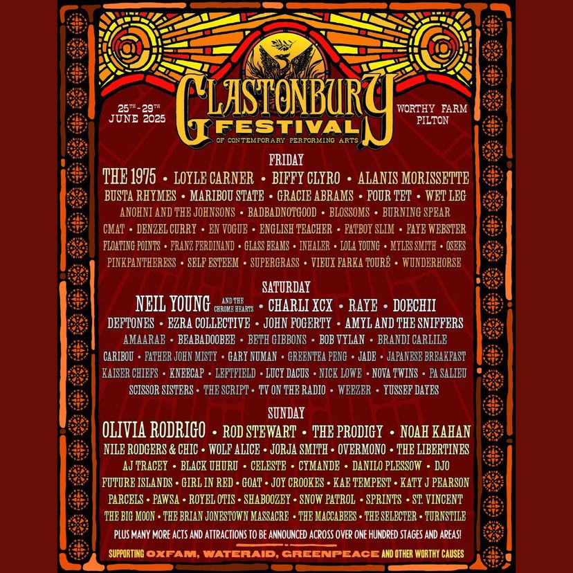Glastonbury 2025 event artwork
