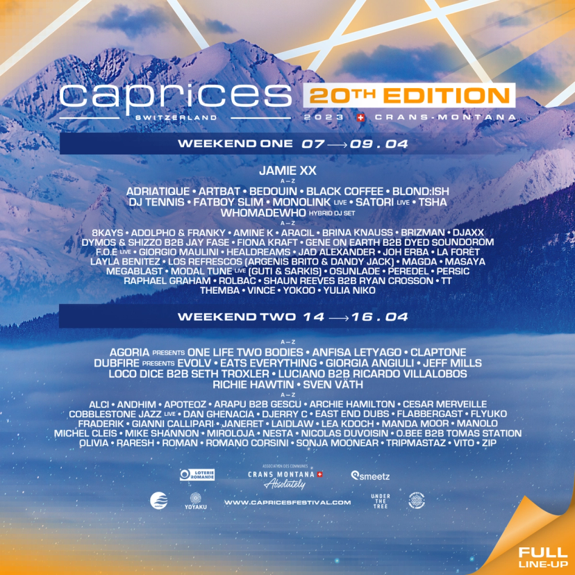 Caprices Switzerland 20th Edition event artwork