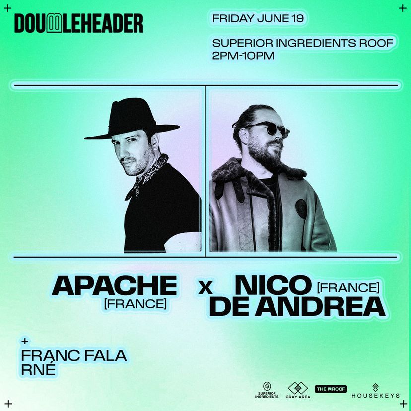 DOUBLEHEADER: Apache x Nico de Andrea event artwork