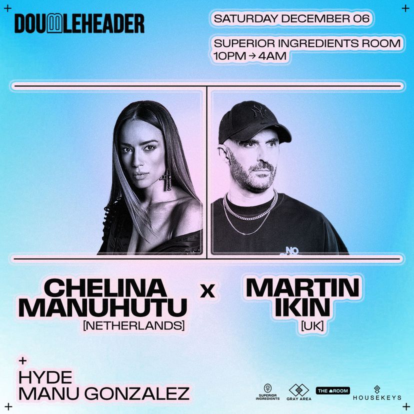 DOUBLEHEADER: Chelina Manuhutu x Martin Ikin event artwork