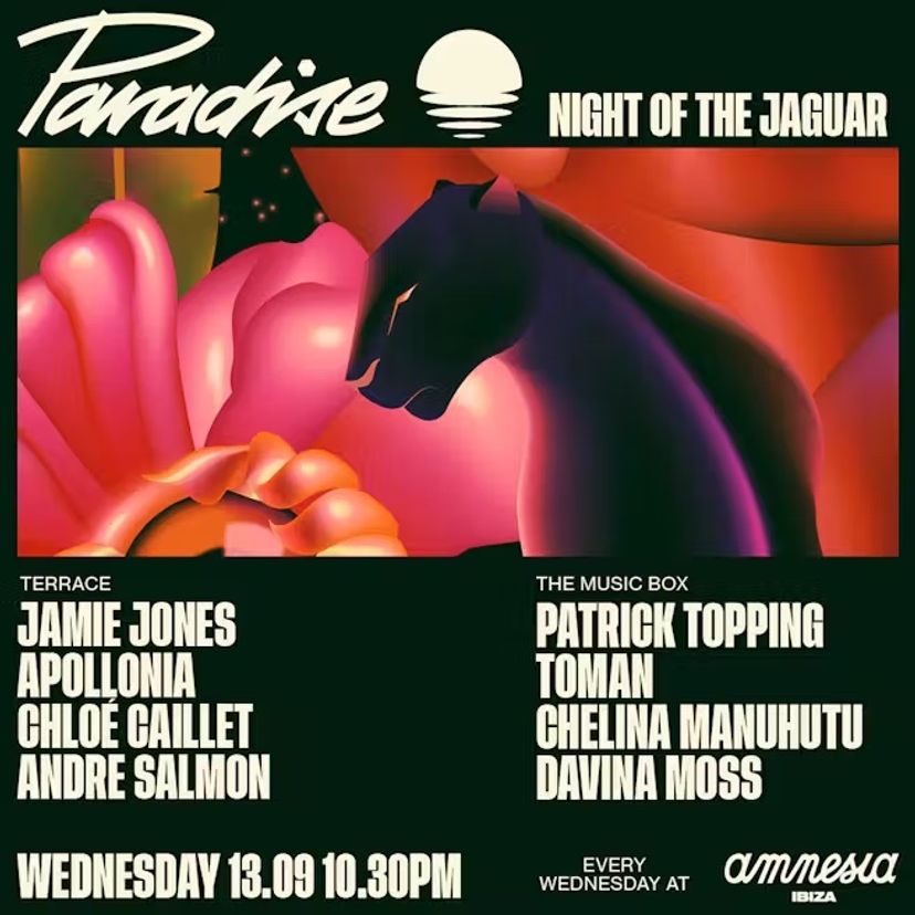 Paradise with Jamie Jones, Apollonia and Patrick Topping event artwork