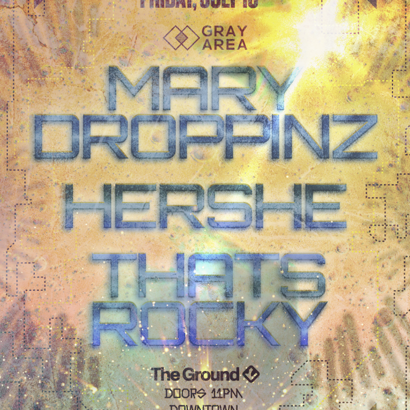 Mary Droppinz w. HerShe & That's Rocky event artwork