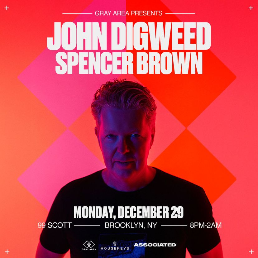 John Digweed with Spencer Brown event artwork