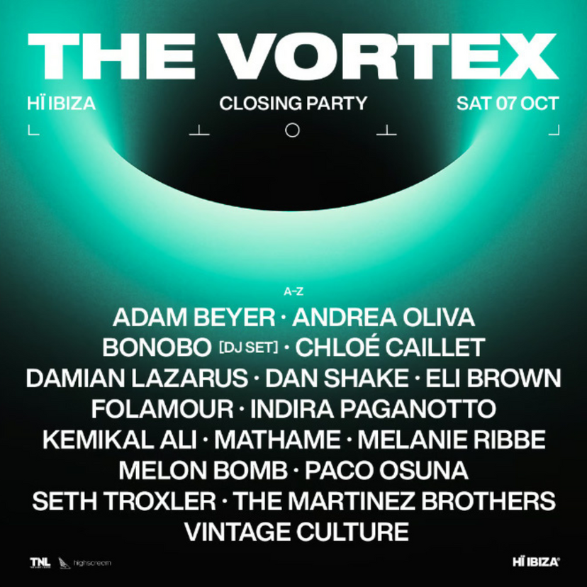 The Vortex | Hï Ibiza Closing Party event artwork