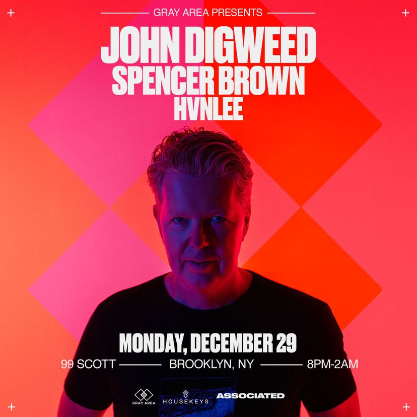 John Digweed with Spencer Brown event artwork