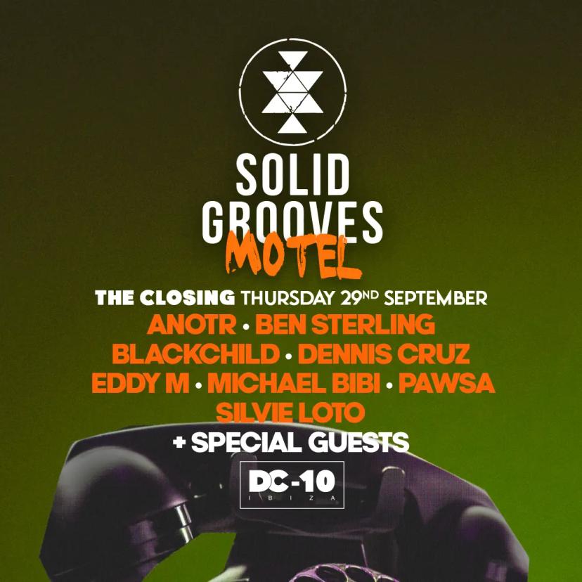 Solid Grooves Motel Closing Party event artwork