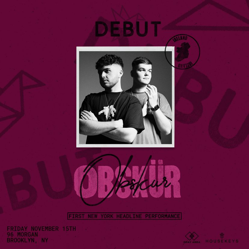 Debut: Obskür w/ Miss Pips, and Cormac Beeler event artwork