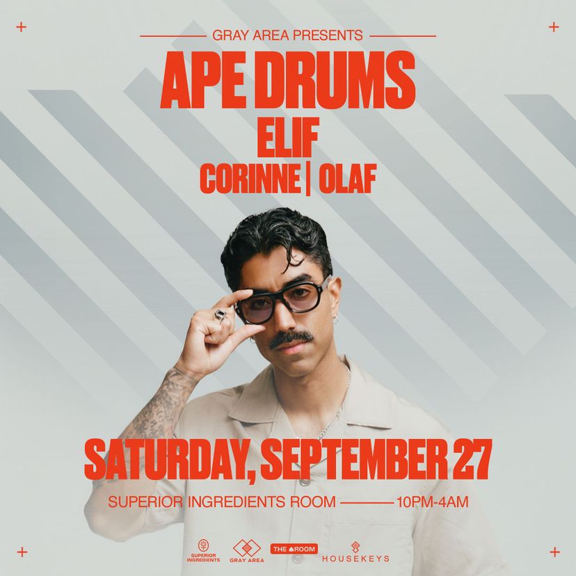 Ape Drums w. Elif event artwork