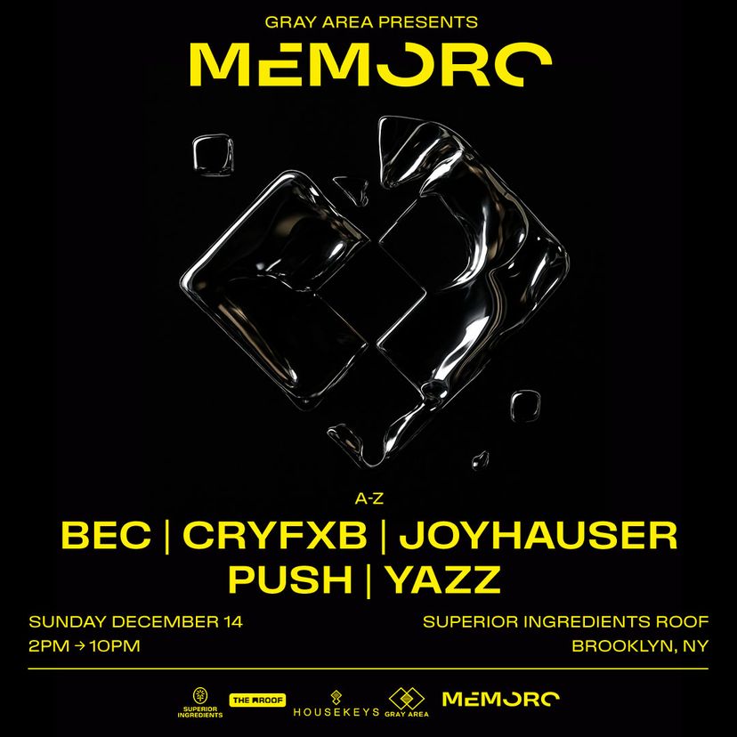 MEMORO: Joyhauser, BEC & Mora event artwork