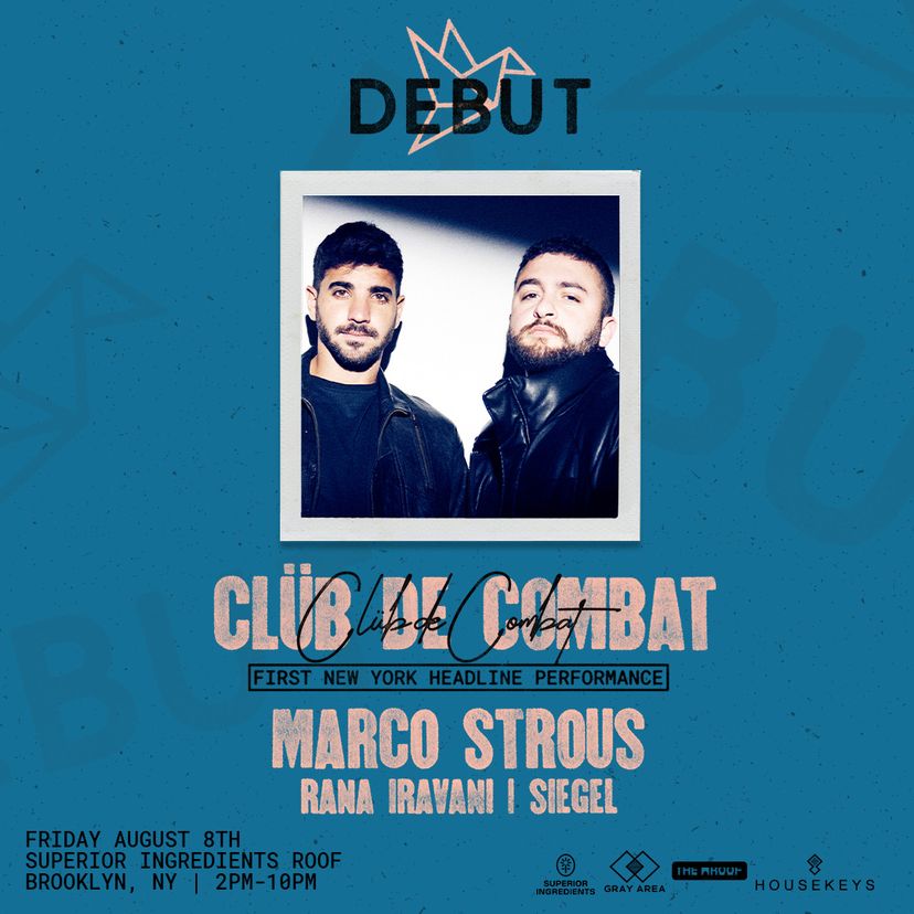 Debut: Clüb De Combat First New York Performance event artwork