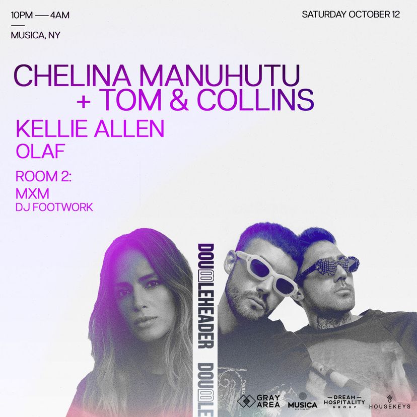 Doubleheader: Chelina Manuhutu x Tom & Collins w. Kellie Allen event artwork