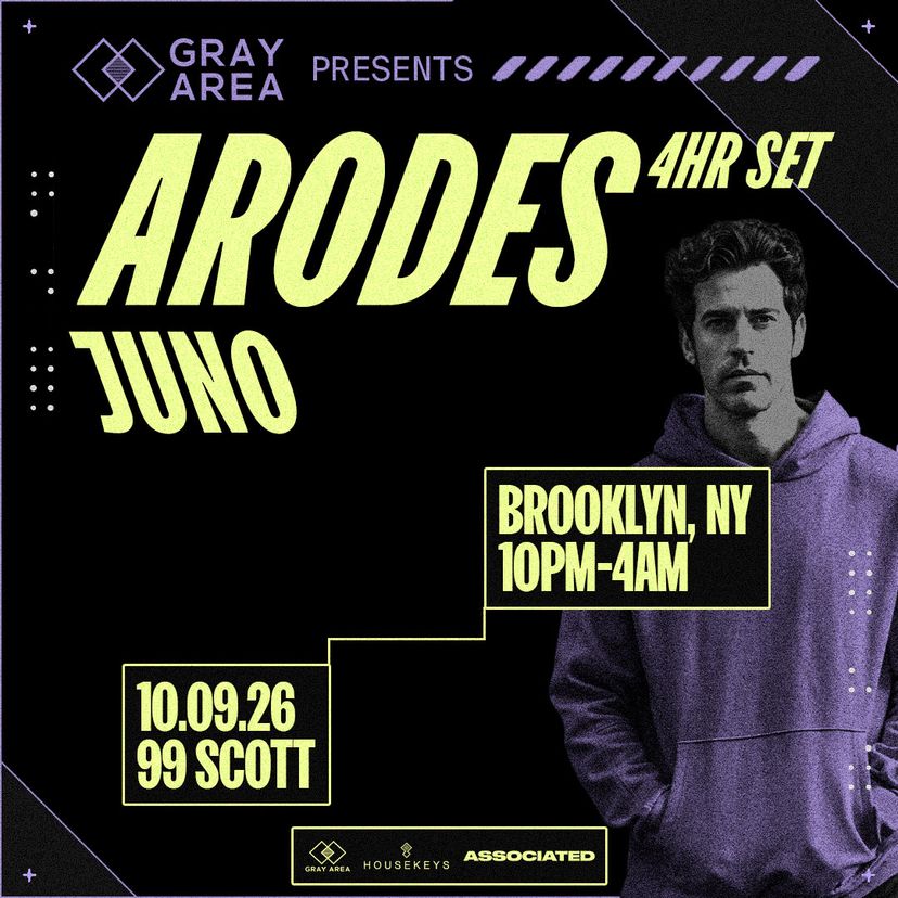 Arodes with JUNO event artwork