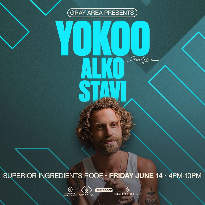 YokoO with Alko & Stavi event artwork