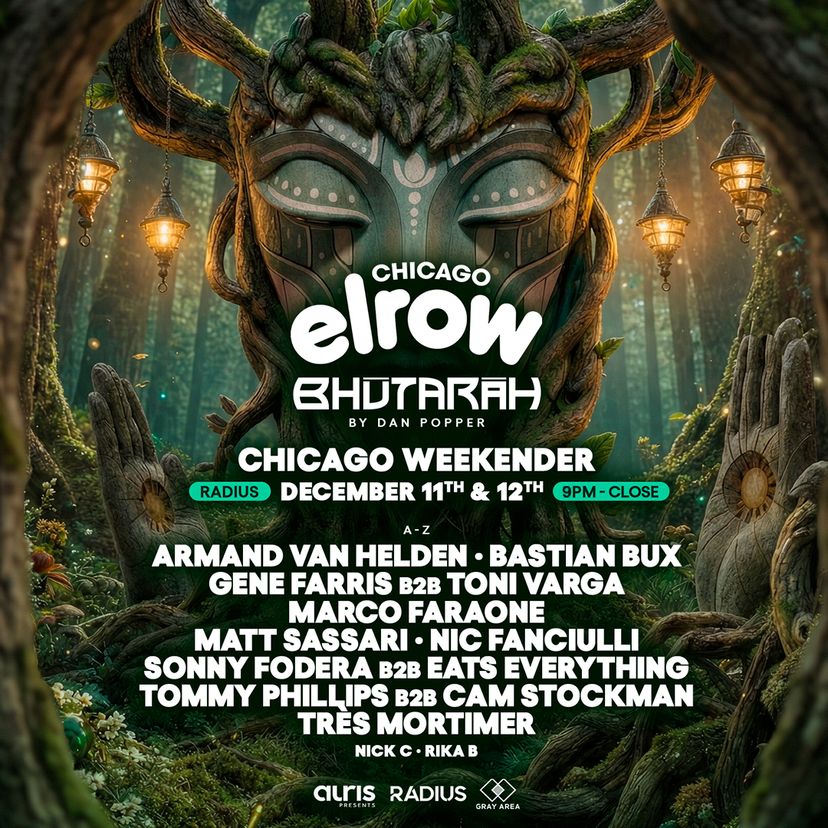 elrow Bhūtarāh Chicago Weekender event artwork